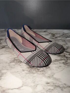 Rothy’s gray plaid flats